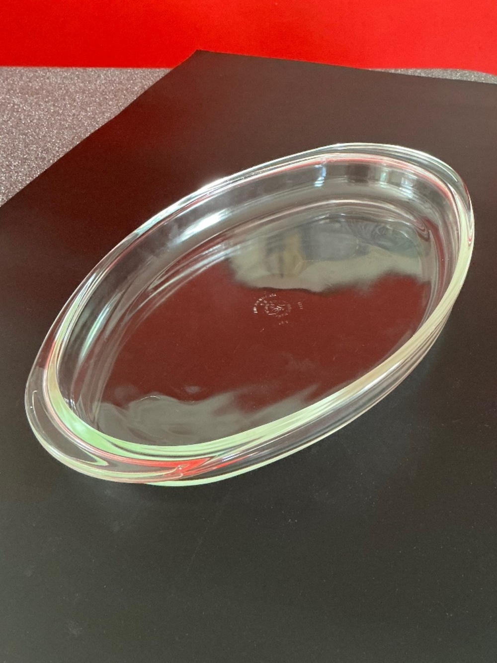 Large Oval Pyrex Roaster Platter Vintage #1233 Corning Glass Serving Tray